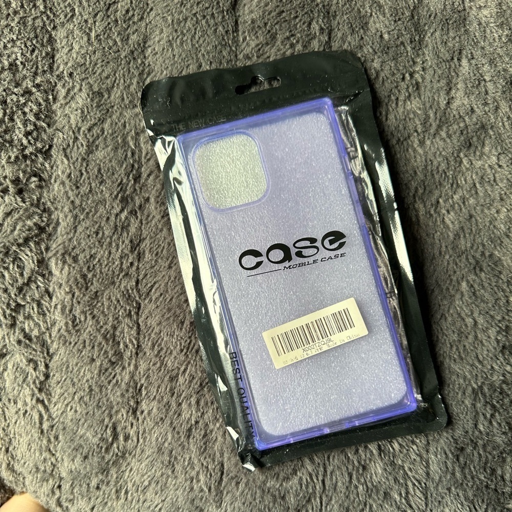 iPhone 12 Pro Max clear purple phone case